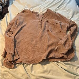Women's Casual Tan Blouse